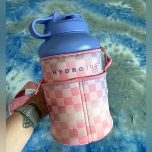 HydroJug Special Edition Periwinkle & Pink Checkered Sling